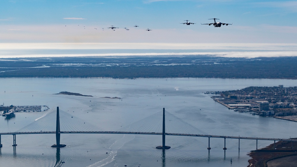 JB Charleston launches 24 C-17s, demonstrates warfighting capabilities during mission generation exercise