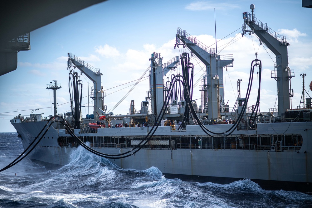 USS Nimitz Conducts Replenishment-At-Sea