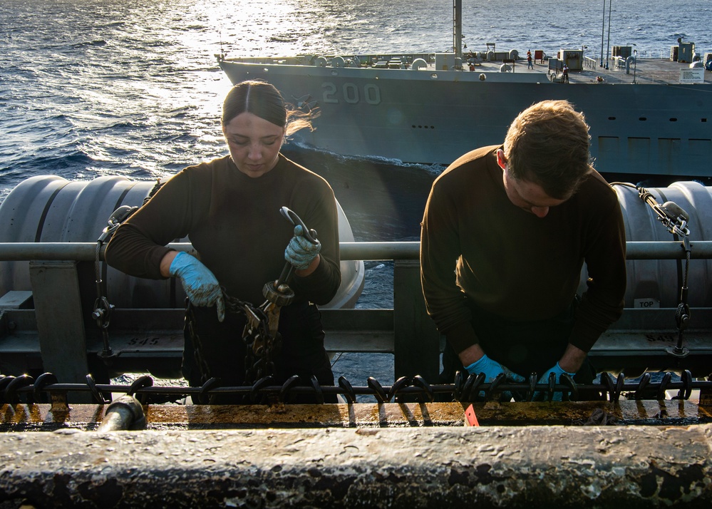 Sailors Perform Maintenance