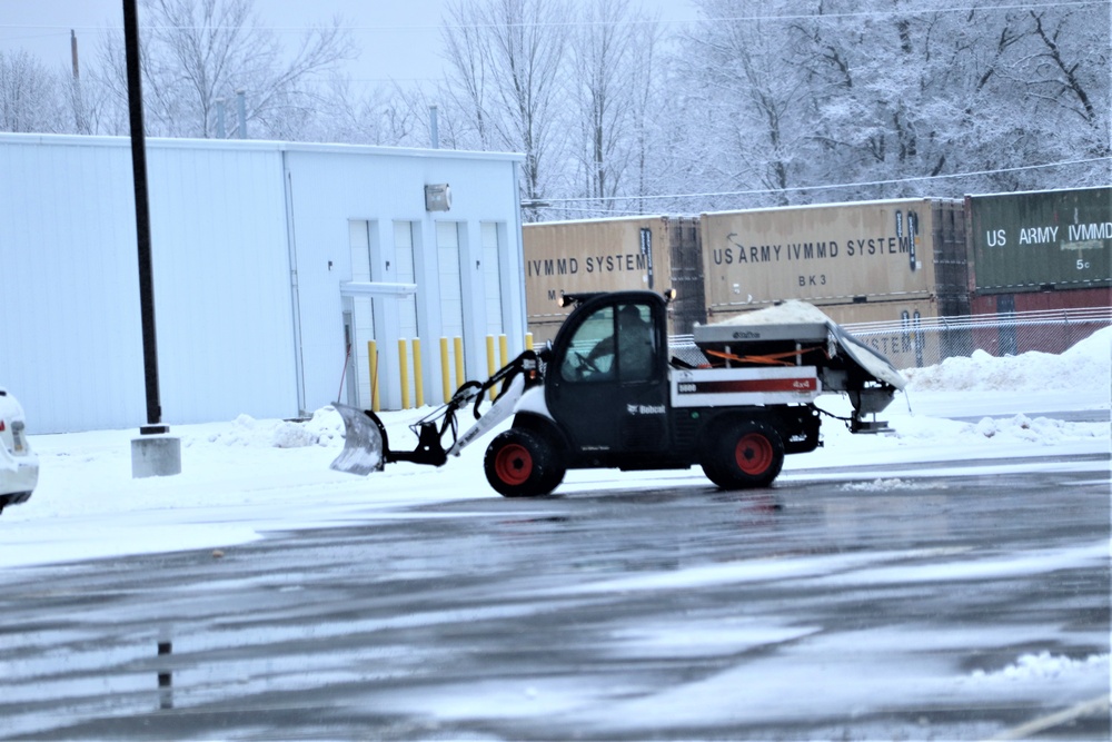 January 2023 snow-removal operations at Fort McCoy