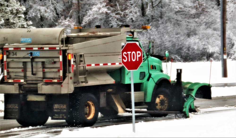 January 2023 snow-removal operations at Fort McCoy