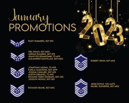 507 ARW January Enlisted Promotions