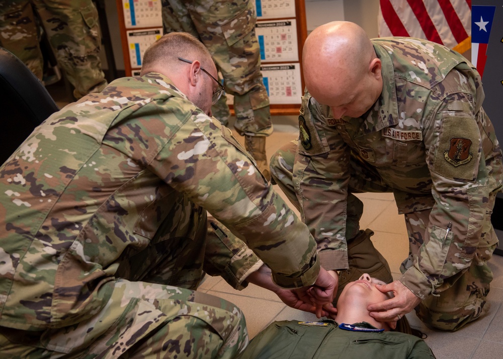 Wing members learn combat care