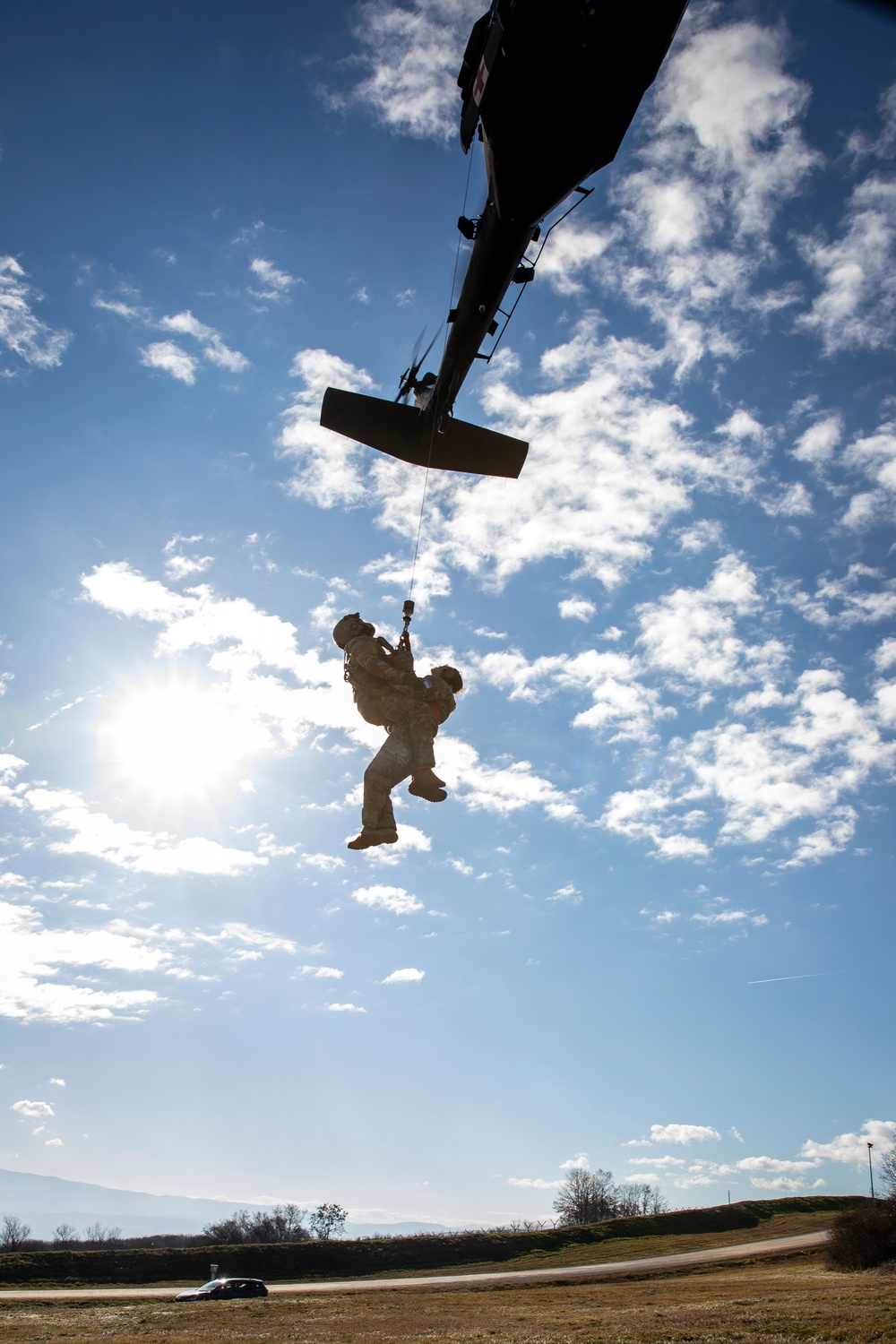 KFOR MEDEVAC team conducts hoist training