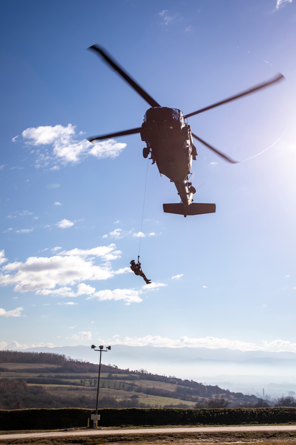 KFOR MEDEVAC team conducts hoist training