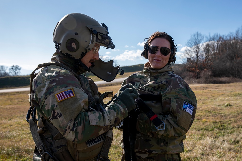 KFOR MEDEVAC team conducts hoist training