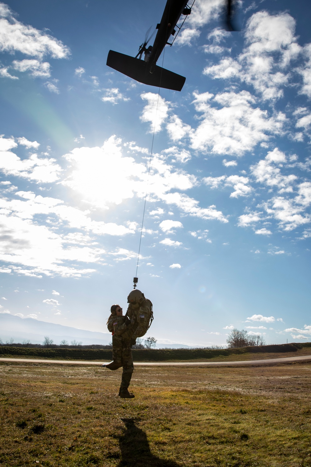 KFOR MEDEVAC team conducts hoist training