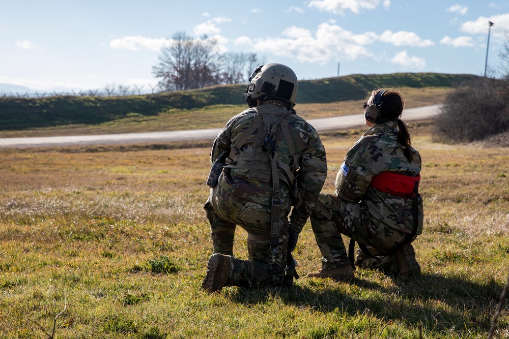 KFOR MEDEVAC team conducts hoist training