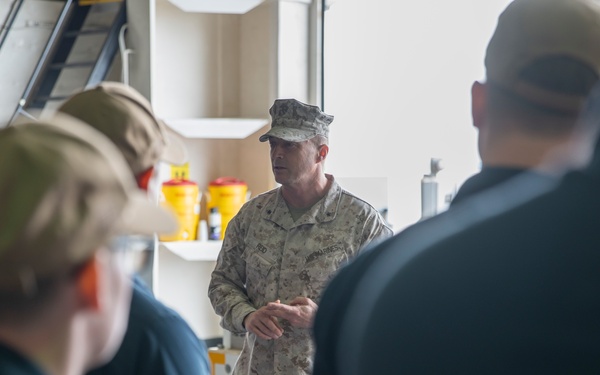 TF 51/5 CG visits USS LBP Blue Crew