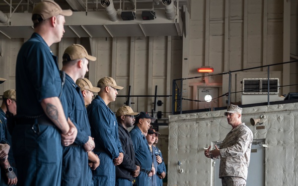 TF 51/5 CG visits USS LBP Blue Crew