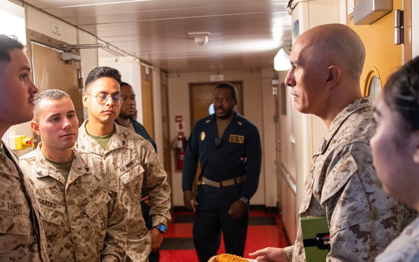 TF 51/5 CG visits USS LBP Blue Crew