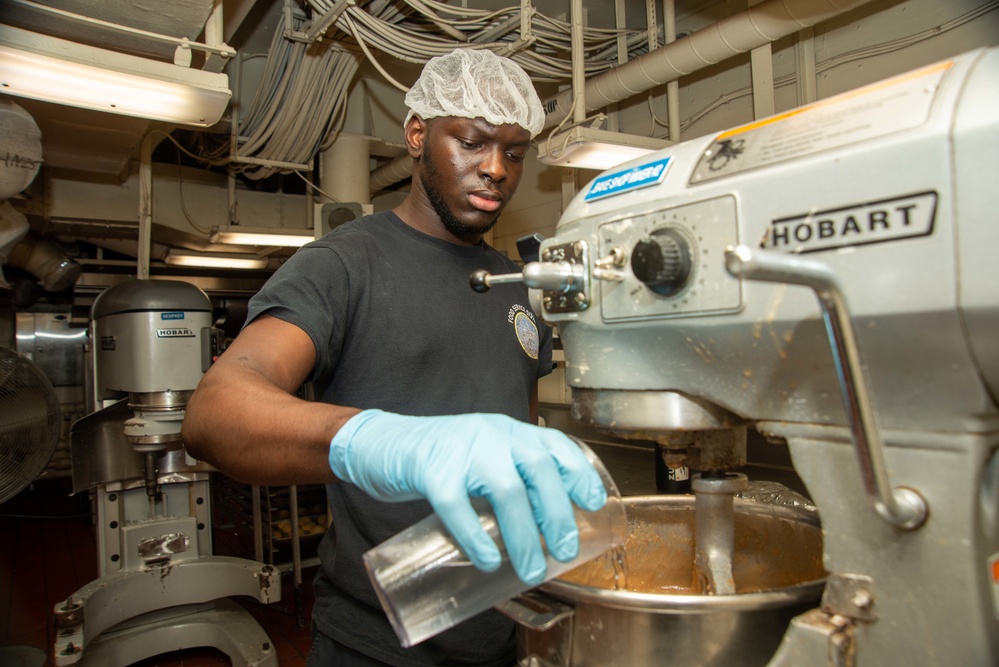 Sailor Adds Water To Cake Mix