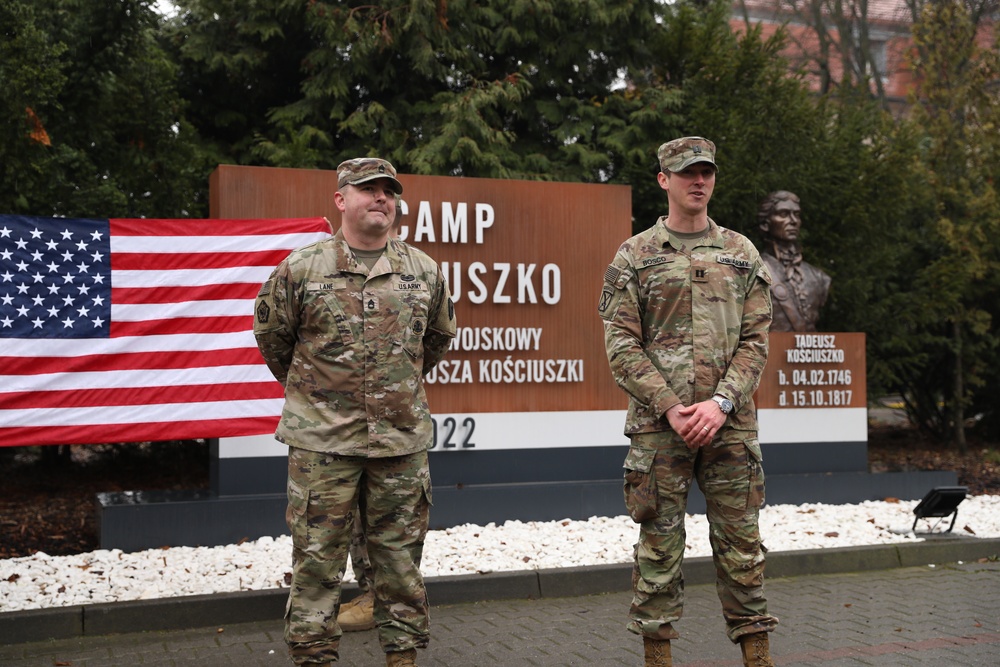 Maj. Gen. Beck Visits Camp Kosciuszko