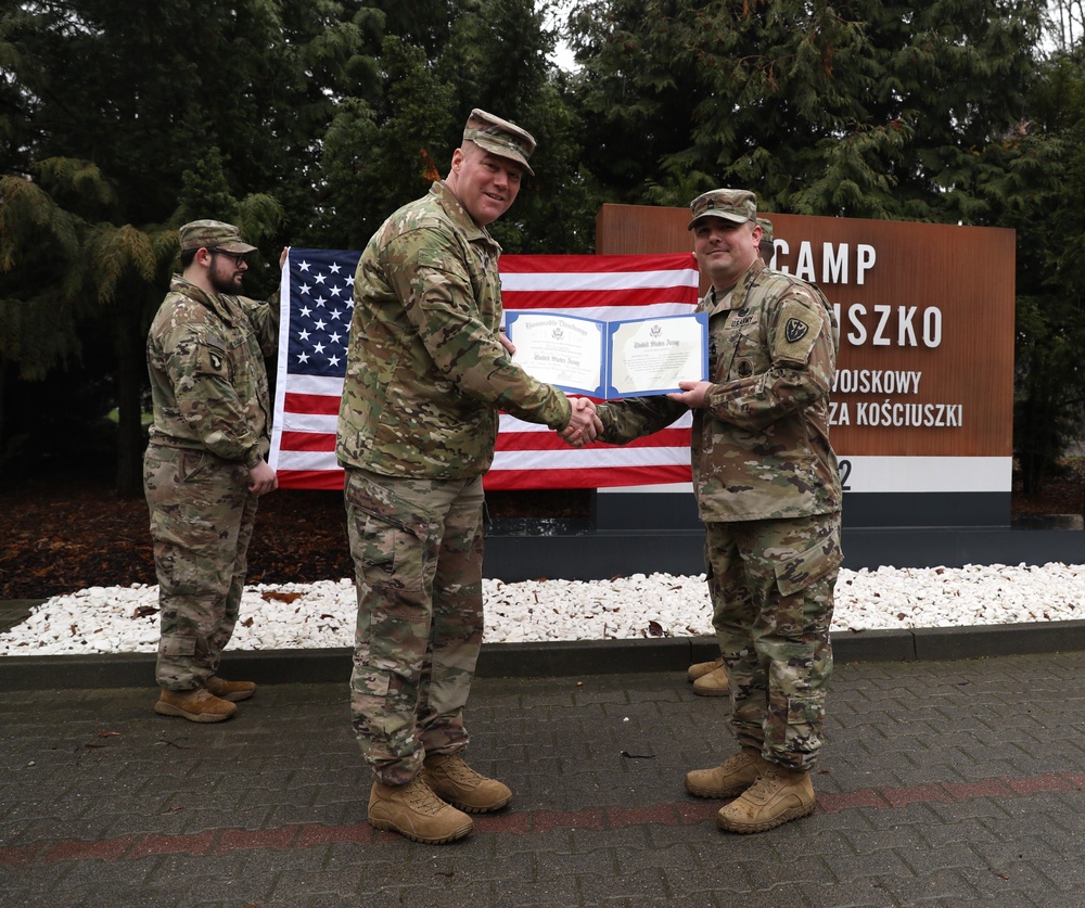 Maj. Gen. Beck Visits Camp Kosciuszko