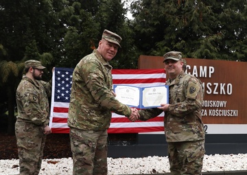 Maj. Gen. Beck Visits Camp Kosciuszko