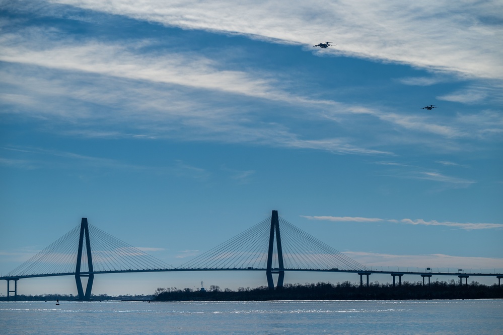 The C-17 Globemaster III soars across the Lowcountry