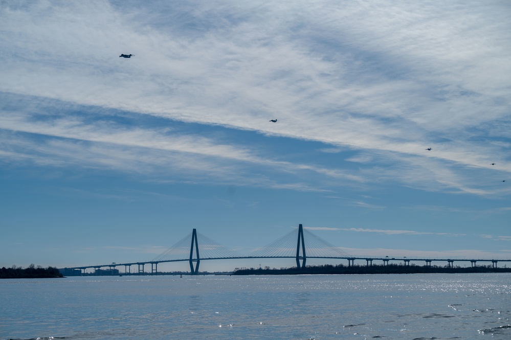 The C-17 Globemaster III soars across the Lowcountry