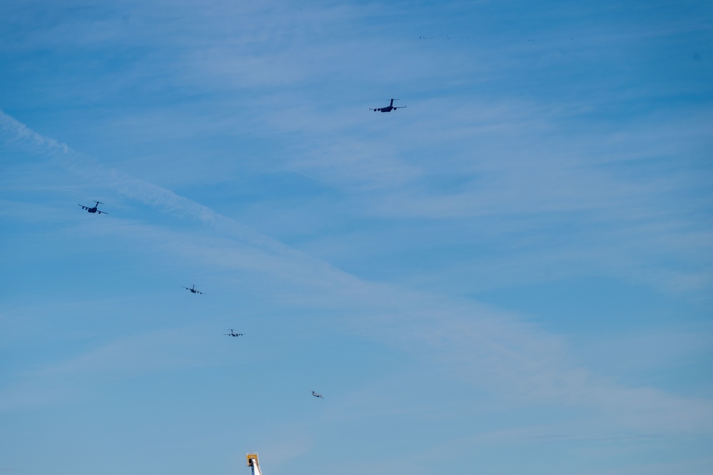 The C-17 Globemaster III soars across the Lowcountry