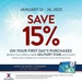 Start the New Year with Savings: New MILITARY STAR Accountholders Save 15% on First-Day Purchases from Jan. 12 to 26