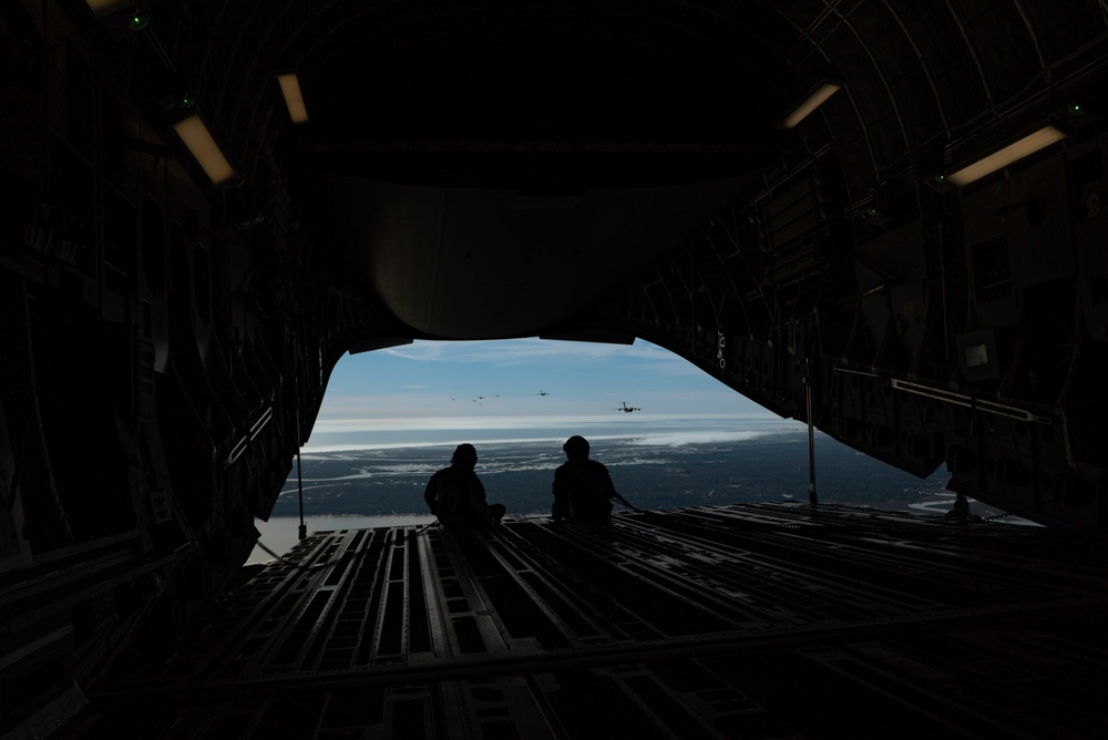 JB Charleston launches 24 C-17s, demonstrates warfighting capabiltiies during mission generation exercise