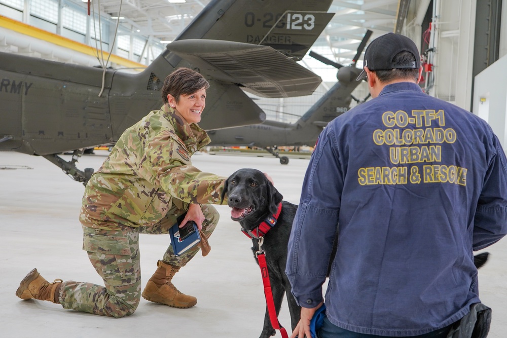 COARNG and CO-TF1 Conduct K-9 Winter Search and Rescue Training