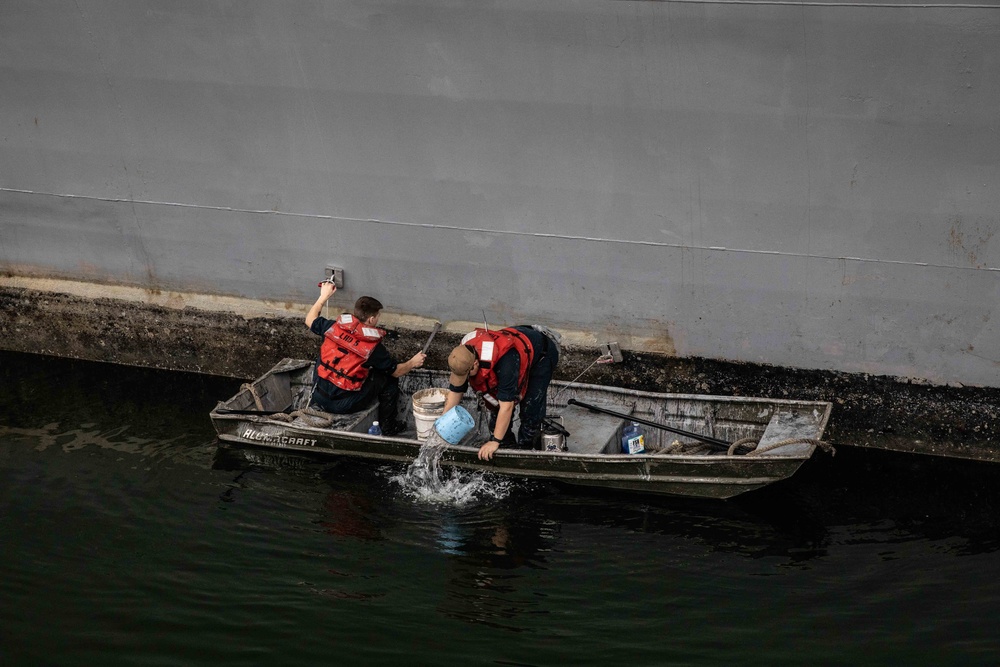 230104-N-AG075 USS BATAAN SAILORS PERFORM DAILY TASKS