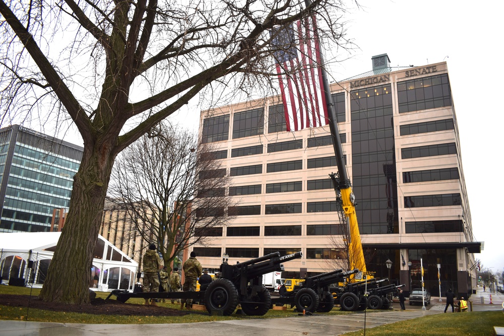 Michigan National Guard participates in gubernatorial inauguration ceremony