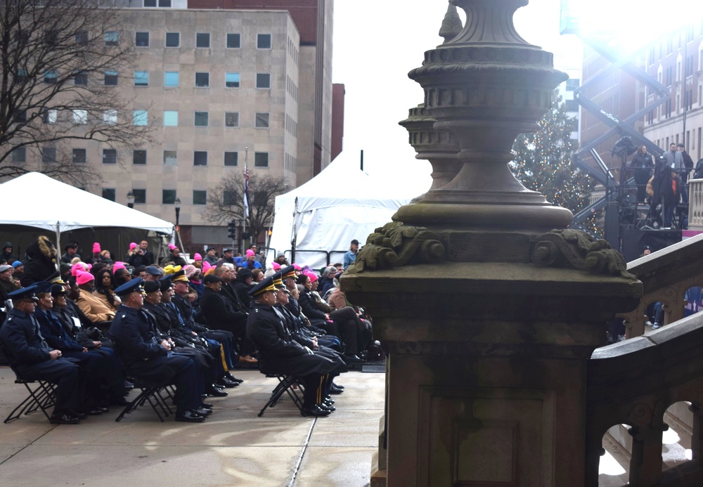 Michigan National Guard participates in gubernatorial inauguration ceremony