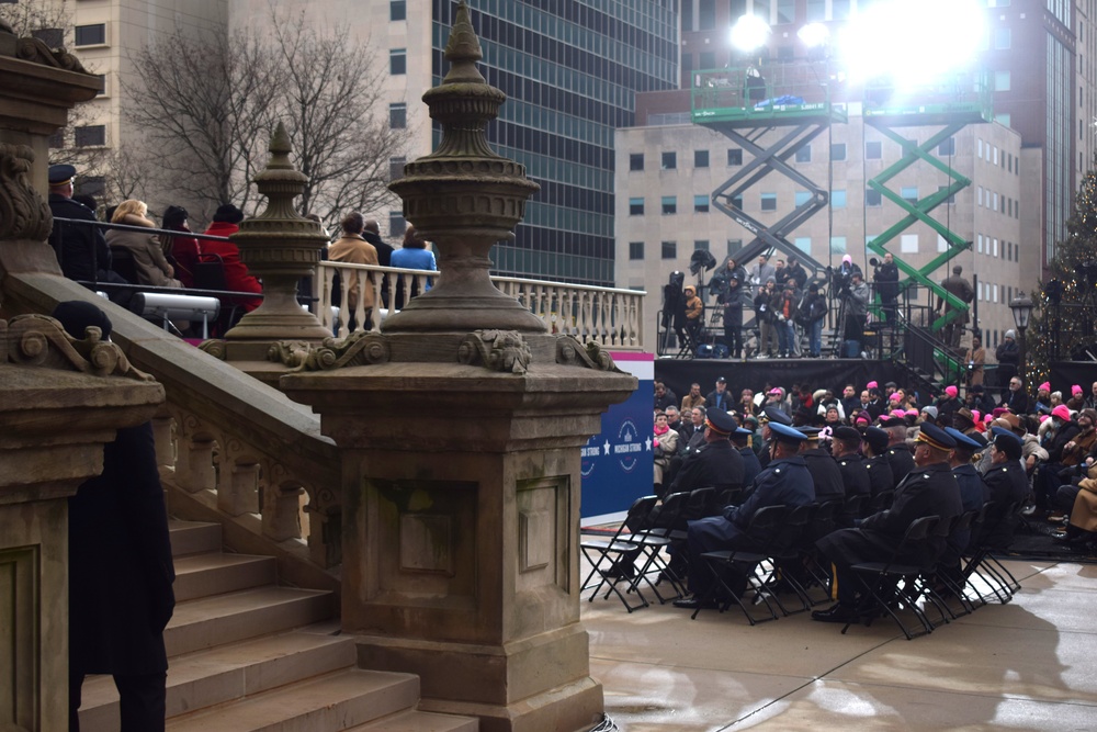 Michigan National Guard participates in gubernatorial inauguration ceremony