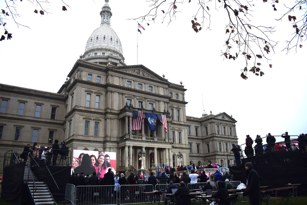 Michigan National Guard participates in gubernatorial inauguration ceremony