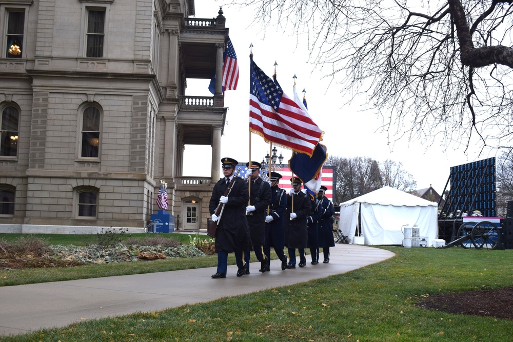 Michigan National Guard participates in gubernatorial inauguration ceremony