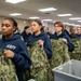 U.S. Navy recruits receive uniforms