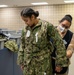 U.S. Navy recruits receive uniforms