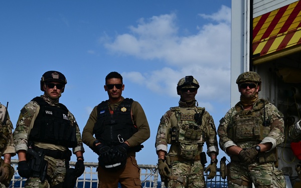 USCGC Spencer (WMEC 905) conducts law enforcement