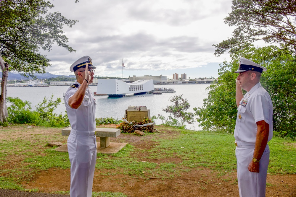 CMDCM Gets Reenlisted by Son, Ensign