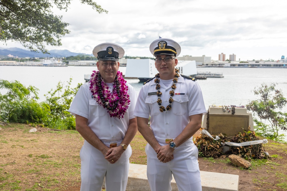 CMDCM Gets Reenlisted by Son, Ensign