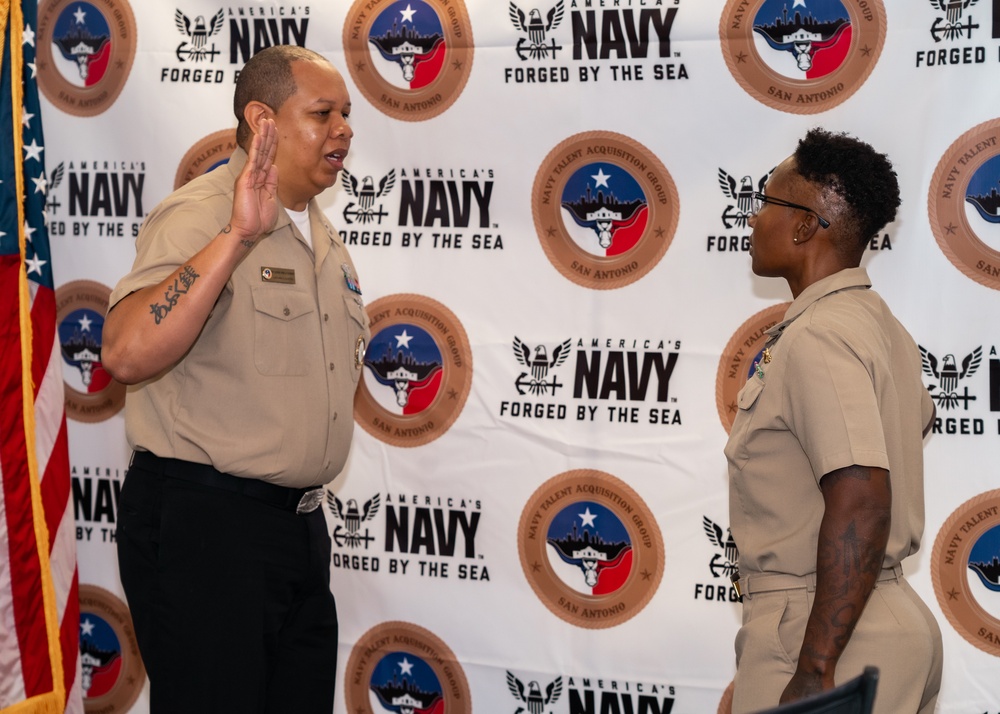 Columbus Native Reenlists in the United States Navy