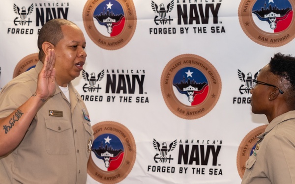 Columbus Native Reenlists in the United States Navy