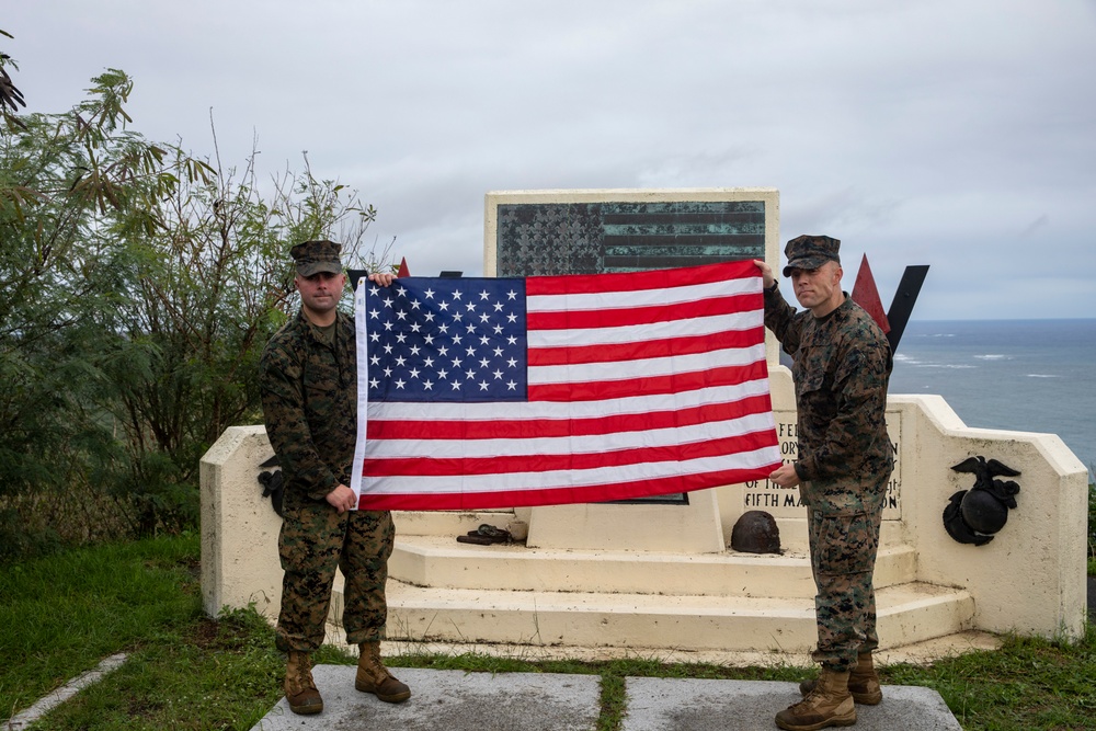 Remembering Iwo Jima: U.S. Marines and Sailors pay their respect on Iwo Jima