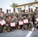 Col. Banning Presents Certificates of Commendation to Marines with MCBB Headquarters and Support Battalion Camp Services on Camp Lester