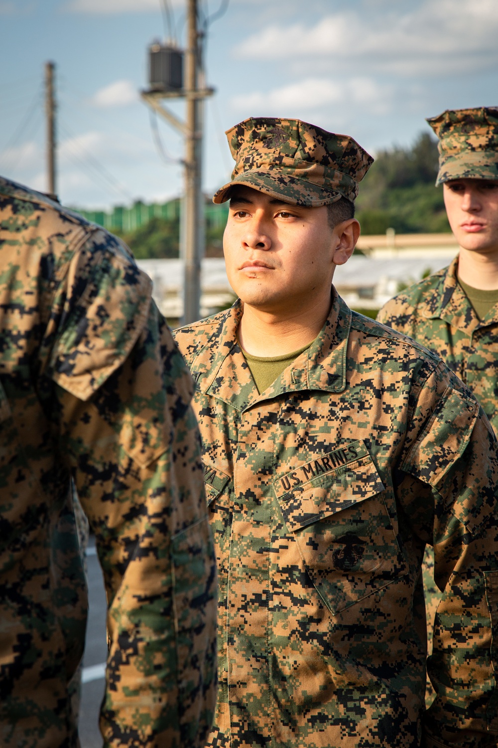 Col. Banning Presents Certificates of Commendation to Marines with MCBB Headquarters and Support Battalion Camp Services on Camp Lester