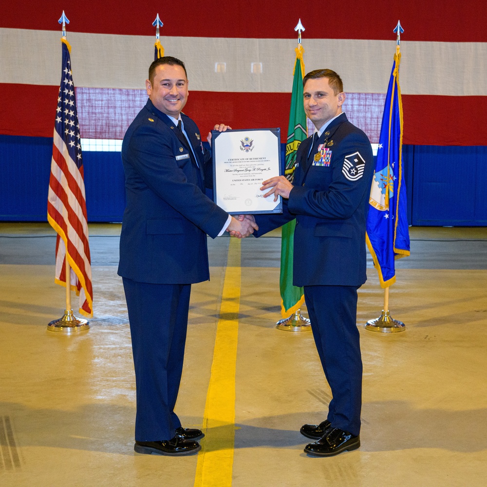 Retirement Ceremony for USAF MSGT Gary Pongetti, 424th ABS