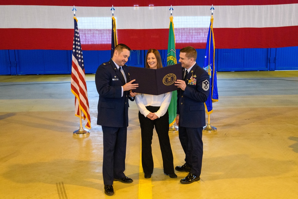 Retirement Ceremony for USAF MSGT Gary Pongetti, 424th ABS
