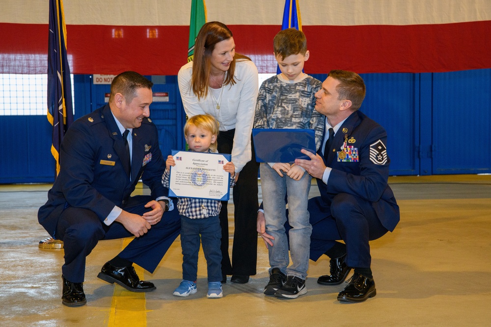 Retirement Ceremony for USAF MSGT Gary Pongetti, 424th ABS