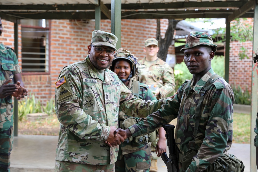 U.S. &amp; Malawi Army Instructors Discuss NCO Development