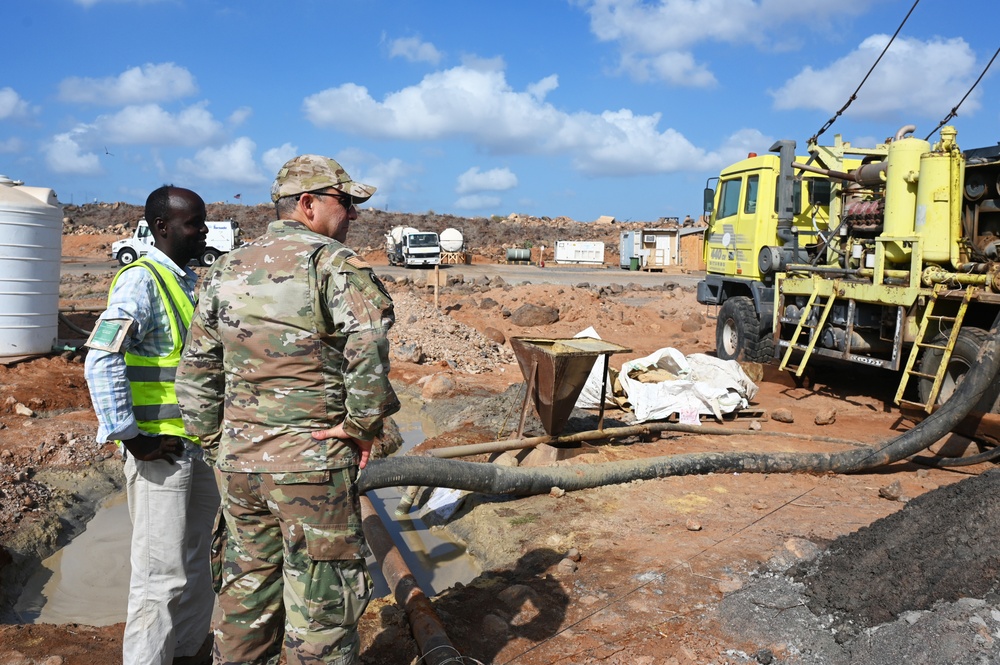 Civil Engineers partner with local contractors to construct Chabelley Airfield’s first water well