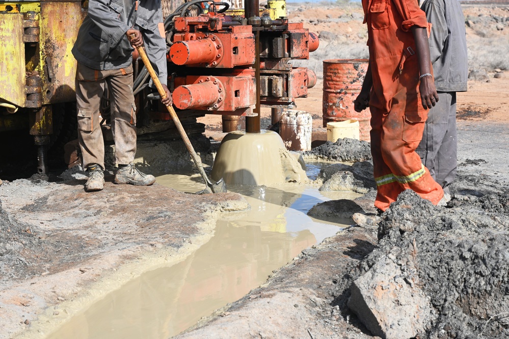 Civil Engineers partner with local contractors to construct Chabelley Airfield’s first water well