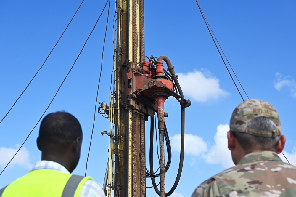 Civil Engineers partner with local contractors to construct Chabelley Airfield’s first water well