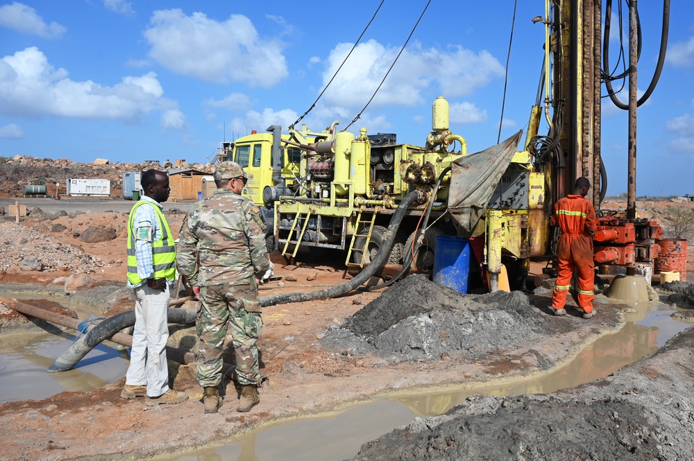 Civil Engineers partner with local contractors to construct Chabelley Airfield’s first water well