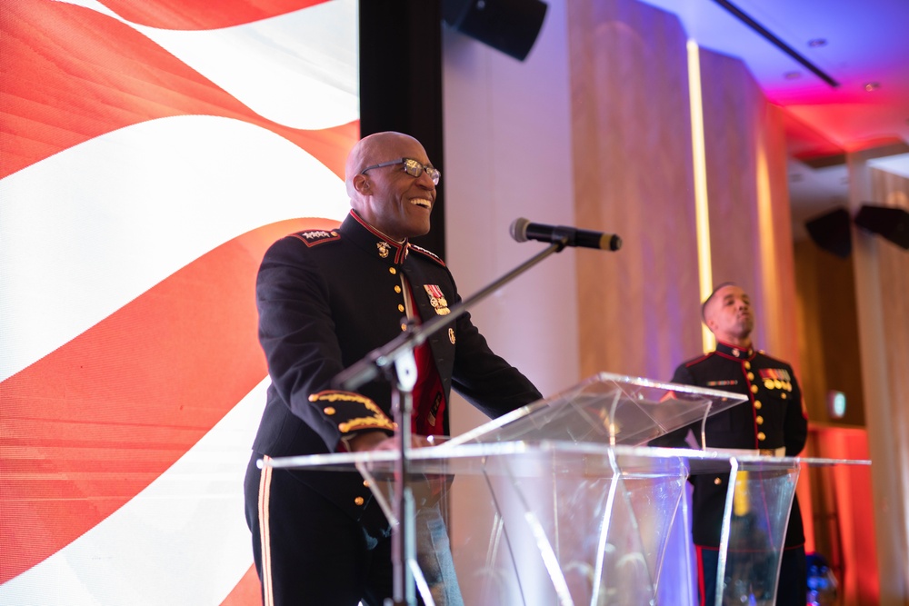 AFRICOM commander at the Angola Embassy Marine Corps Ball 2022